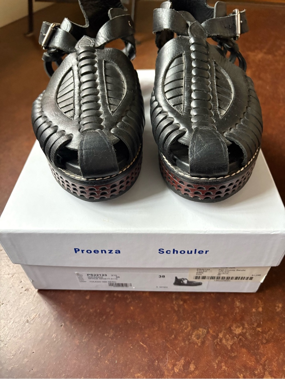PROENZA SCHOULER Chunky Sandal Black Size 38